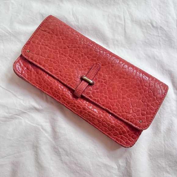 Pilcro and the Letterpress Handbags - Pilcro and The Letterpress Anthropologie Leather‎ Wallet in Coral